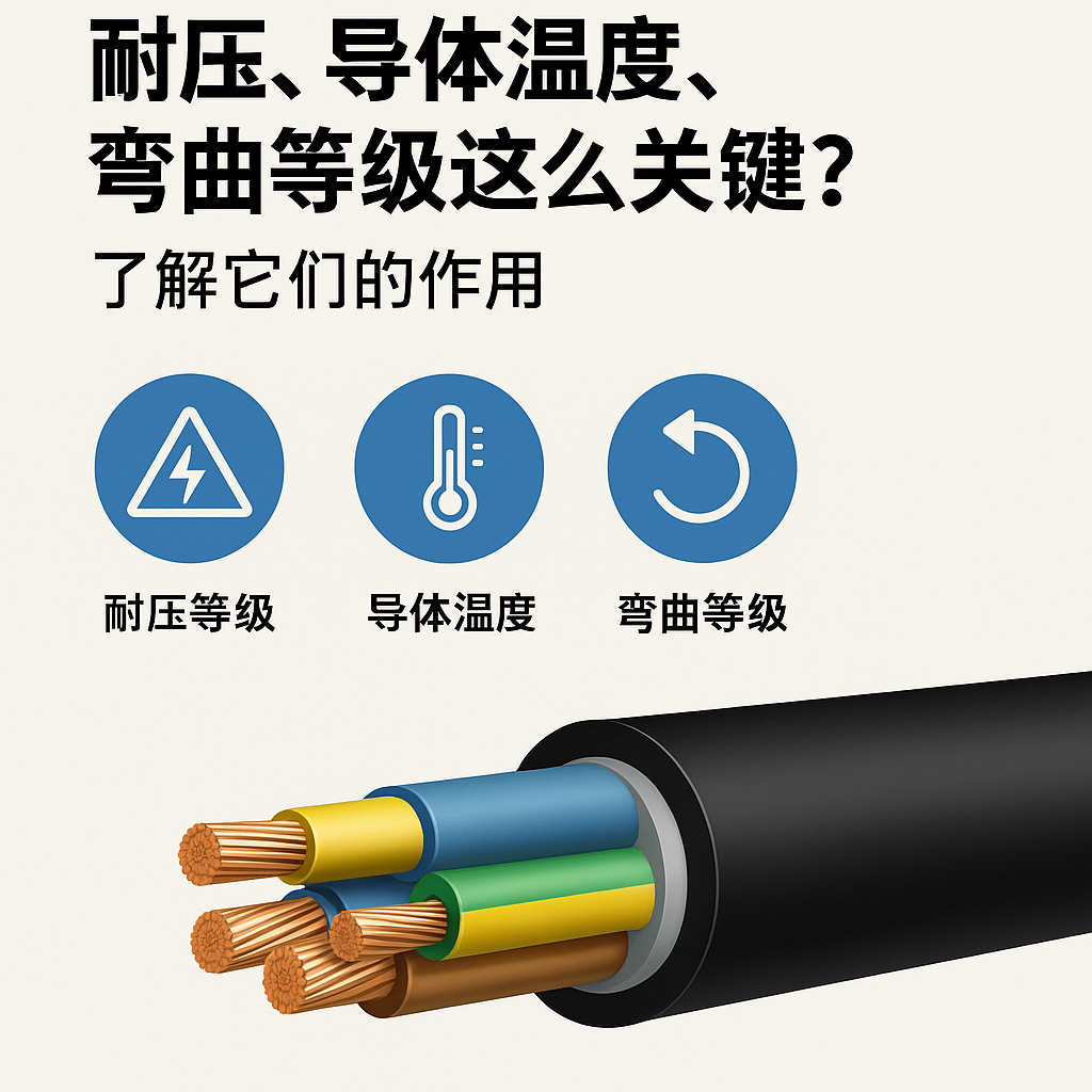 為什么充電電纜的耐壓、導(dǎo)體溫度、彎曲等級這么關(guān)鍵？了解它們的作用